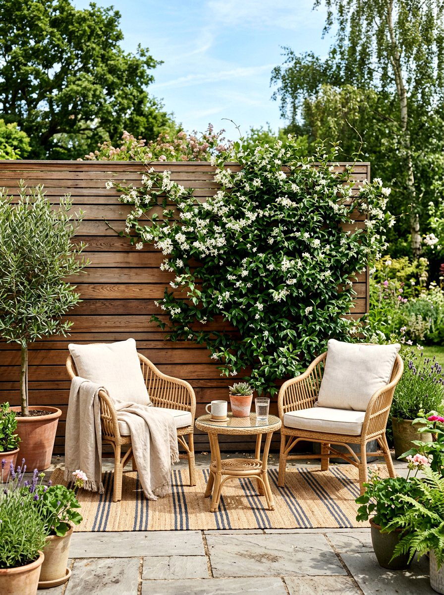 Terrace Privacy Screen - 30 small terrace garden ideas