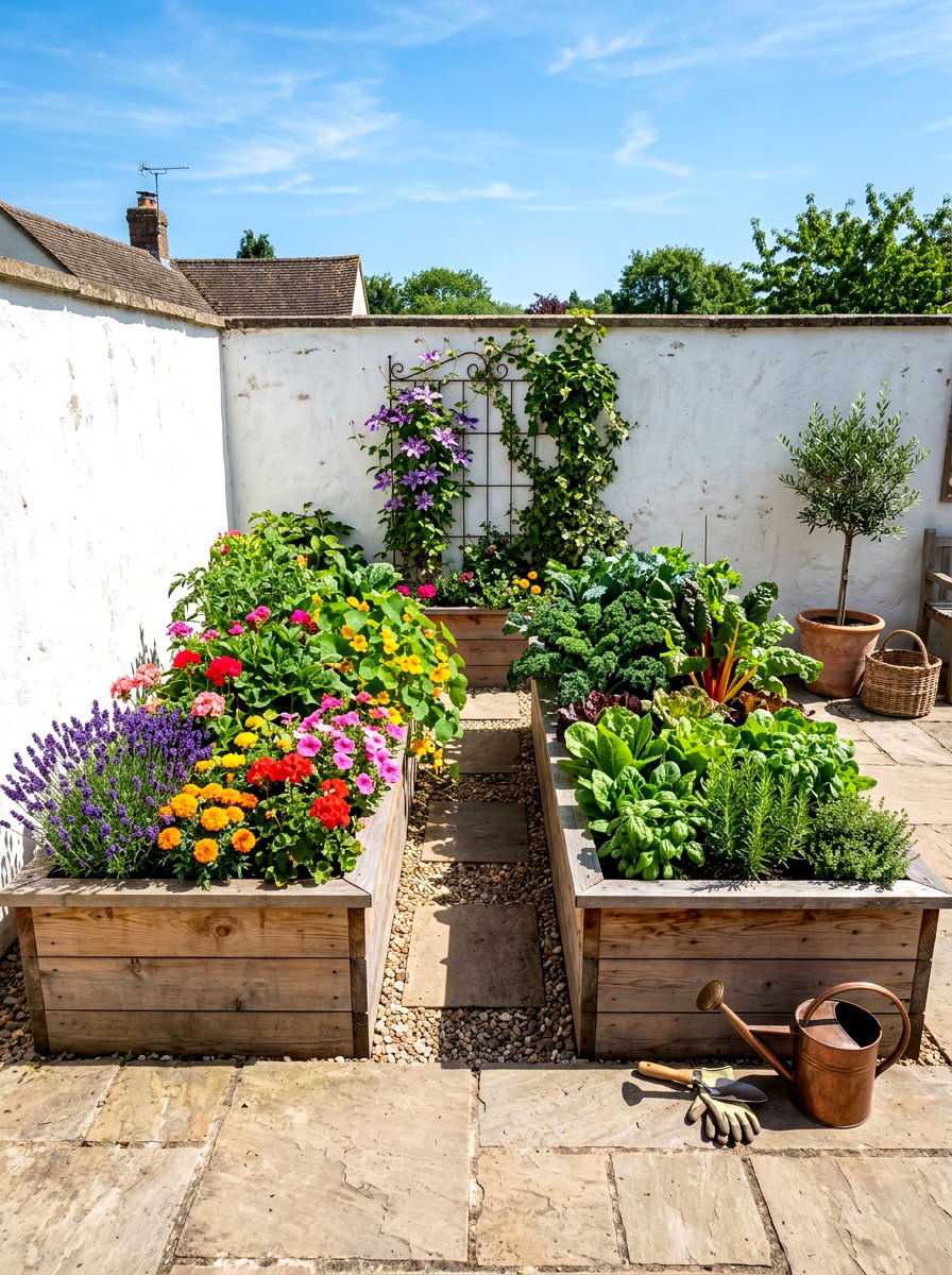 Terrace Raised Beds - 30 small terrace garden ideas