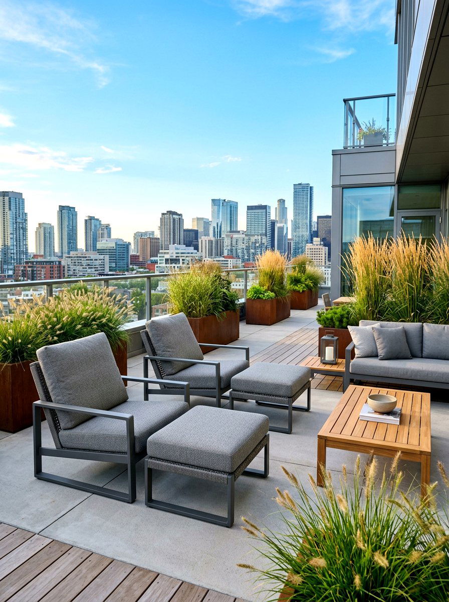 Terrace lounge space - 30 backyard seating ideas