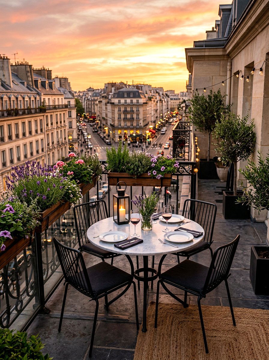 Terrace sunset dining space - 30 sunset dinner table ideas