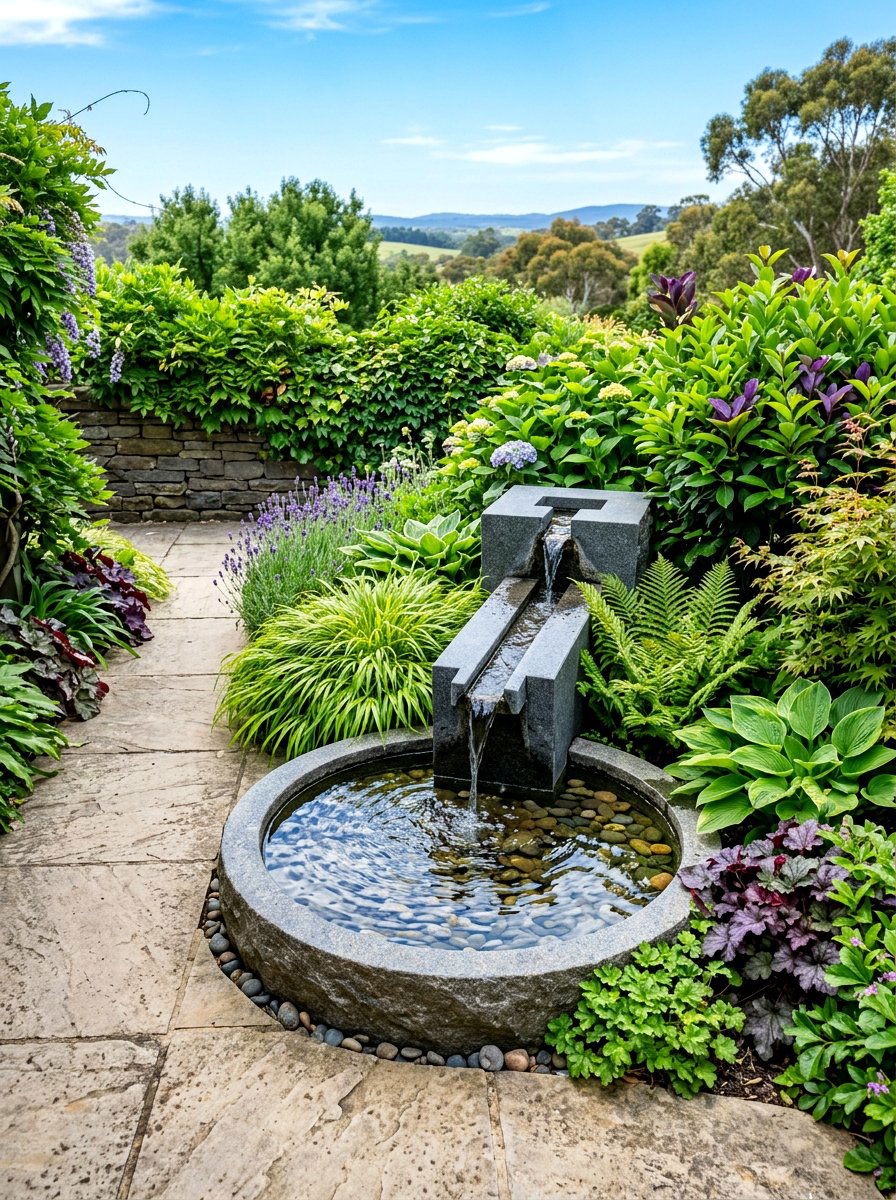Terrace water feature - 30 city terrace decor ideas