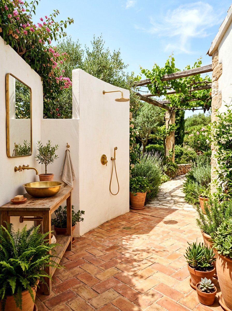 Terracotta And White Bathroom - 30 bathroom color scheme ideas