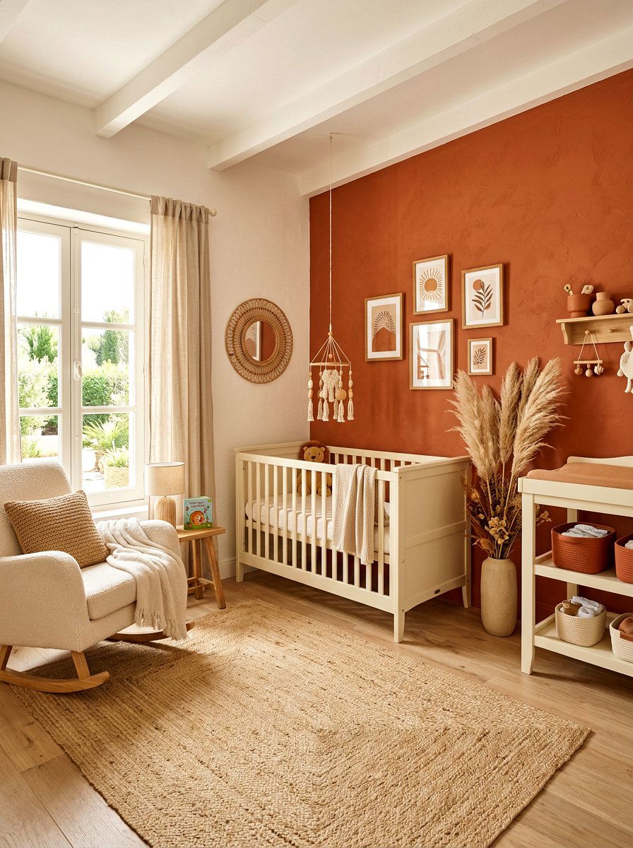 Terracotta Baby Room - 30 gender neutral baby room ideas