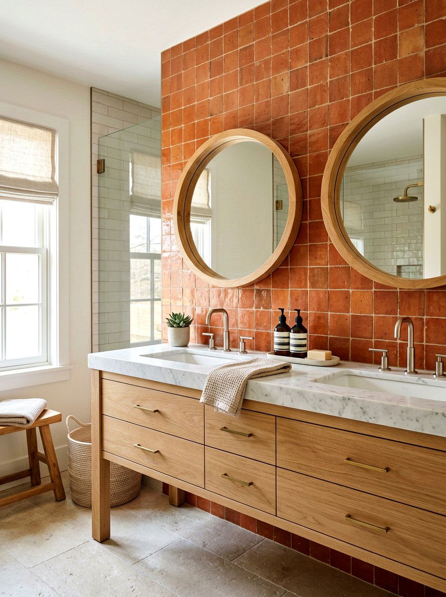 30 Terracotta Bathroom Ideas for Warm Color and Spa Vibes
