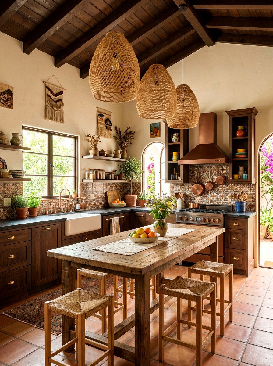 Terracotta Boho Kitchen - 30 boho kitchen ideas