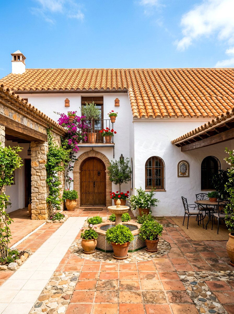 Terracotta Clay Tiles - 30 house facade ideas