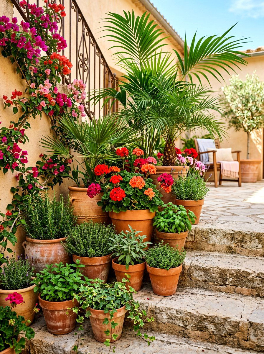 Terracotta Container Garden - 30 Victorian garden ideas