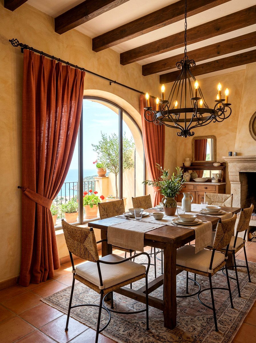 Terracotta Curtains For Dining Room - 30 drapery color ideas