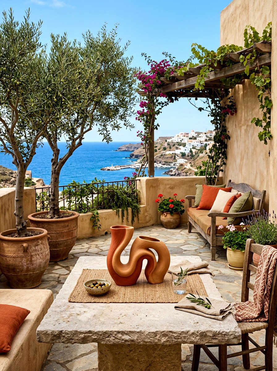 Terracotta Curve - 30 sculptural centerpiece ideas