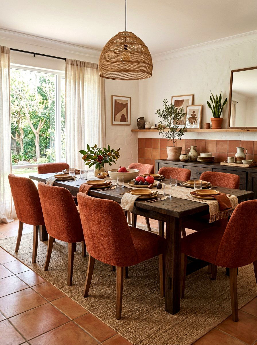 Terracotta Dining Chairs - 30 upholstered dining chair ideas