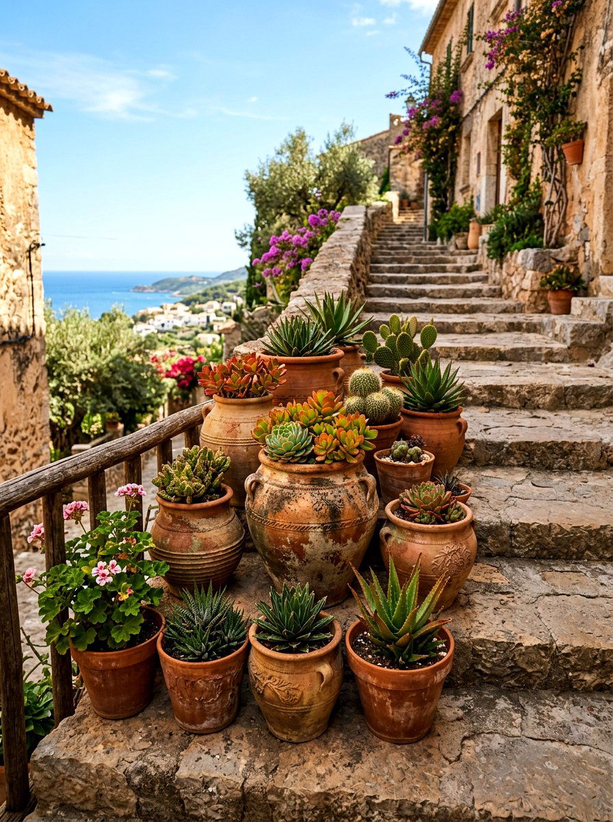 Terracotta Flower Pot - 30 bohemian patio decor ideas