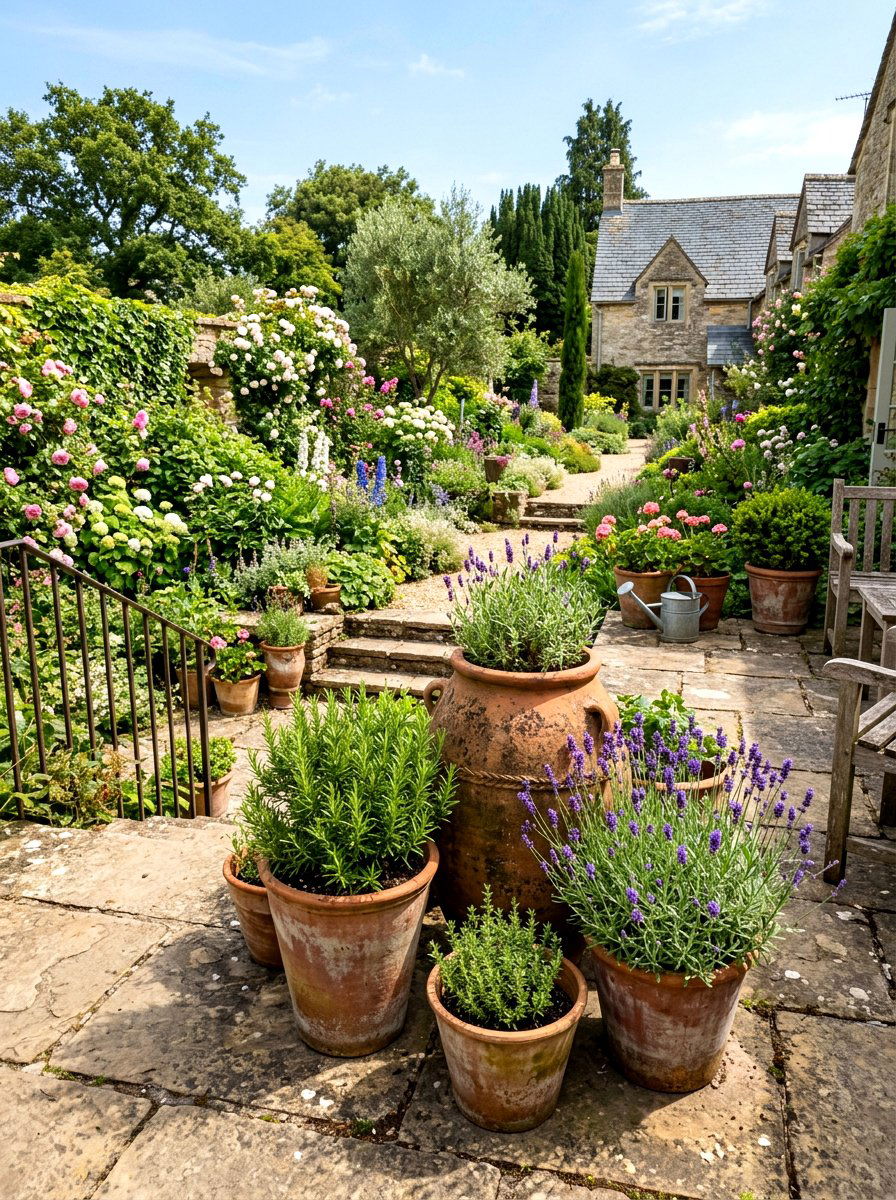 Terracotta Flower Pot - 30 Nancy Meyers garden ideas