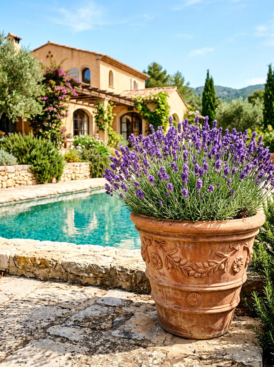 Terracotta Garden Pot - 30 poolside planters ideas