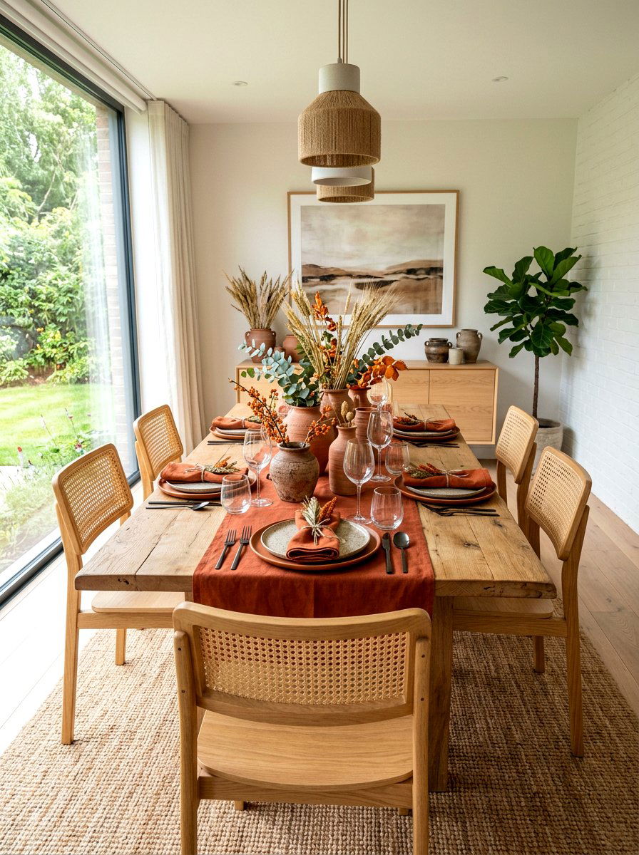 Terracotta Harvest Table - 30 fall harvest table ideas