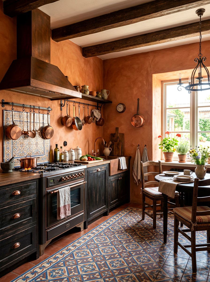 Terracotta Kitchen Wall - 30 kitchen wall color ideas