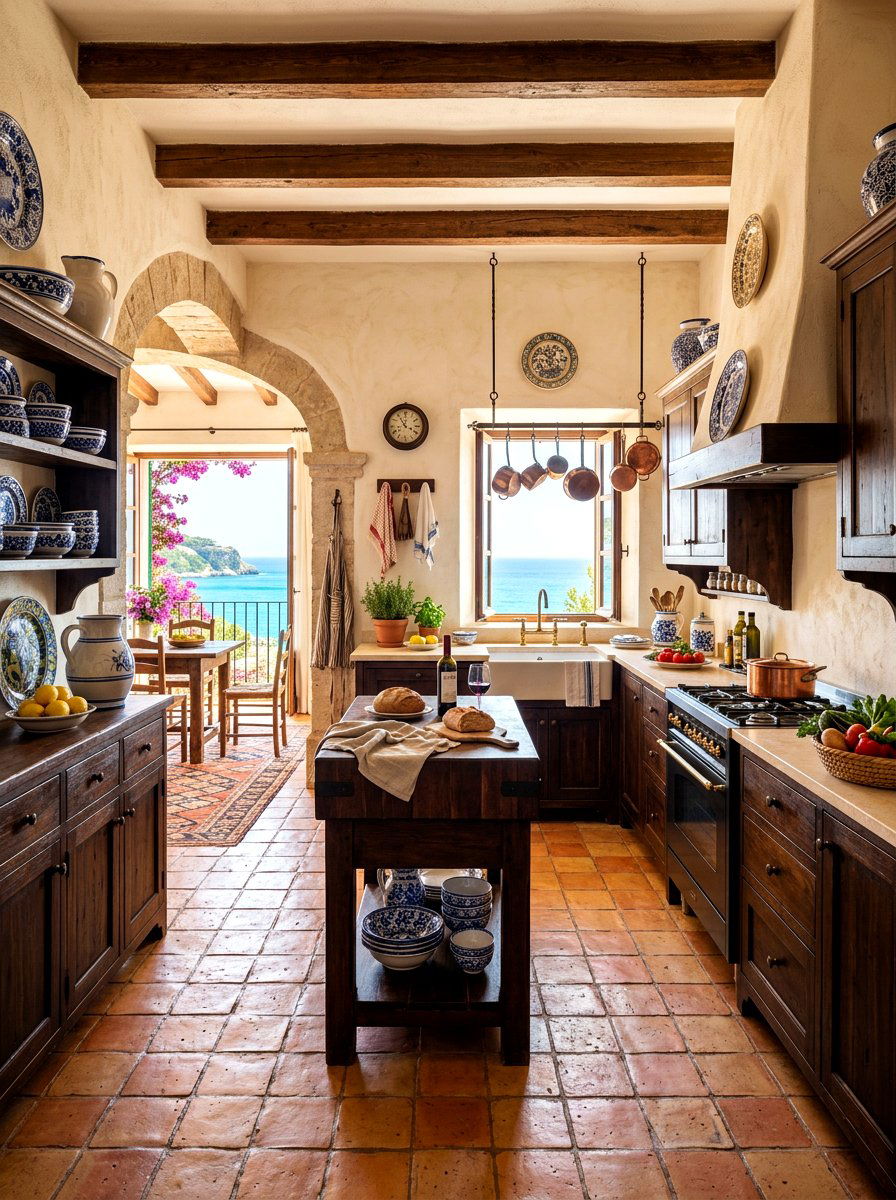 Terracotta Mediterranean Kitchen - 30 collected kitchen aesthetic ideas