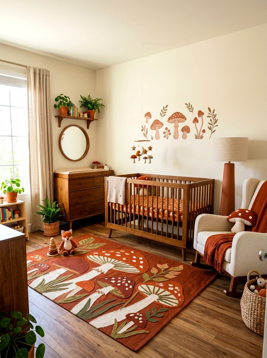 Terracotta Mushroom Nursery - 30 mushroom nursery ideas