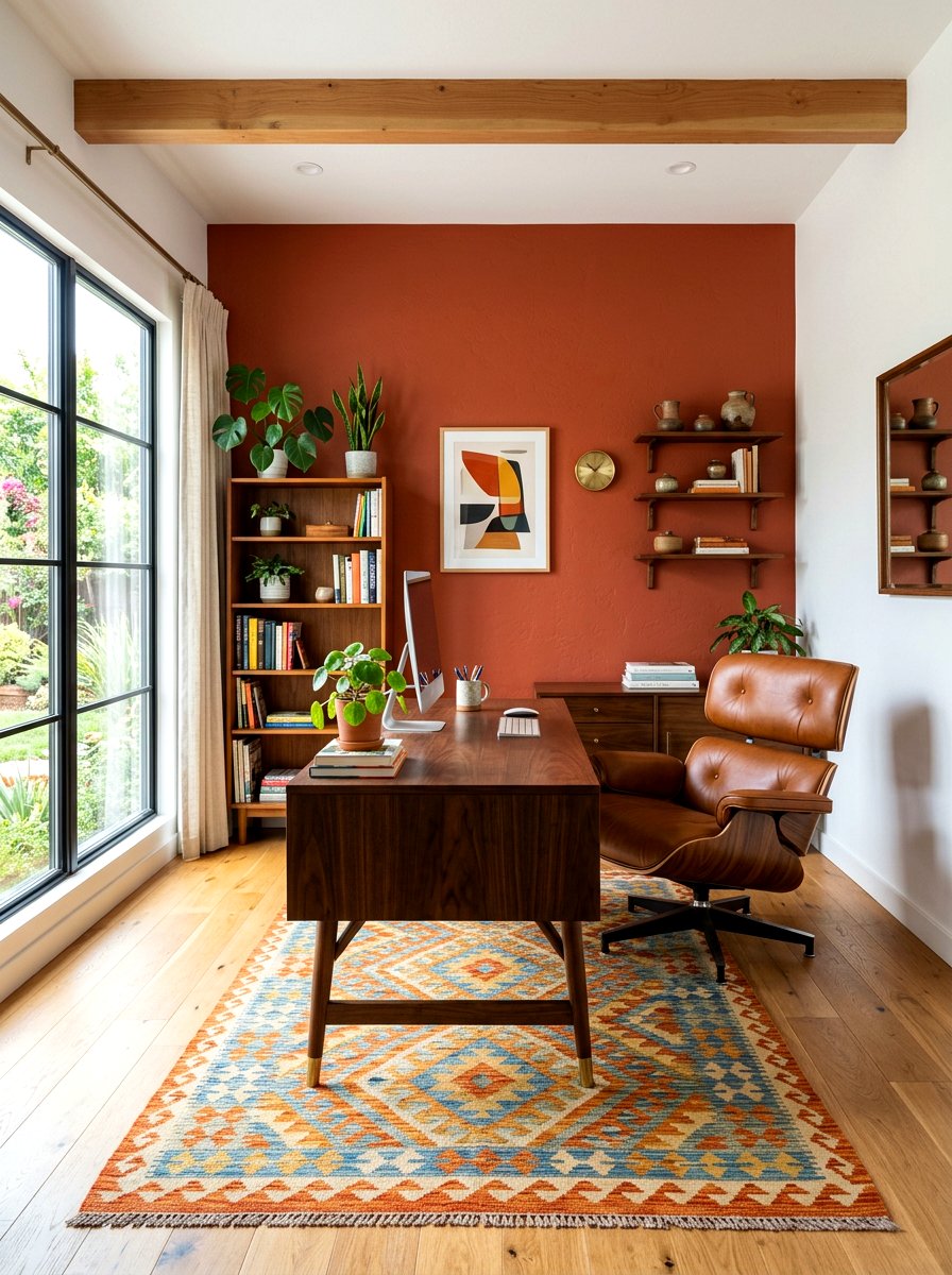 Terracotta Office Paint - 30 office accent paint ideas