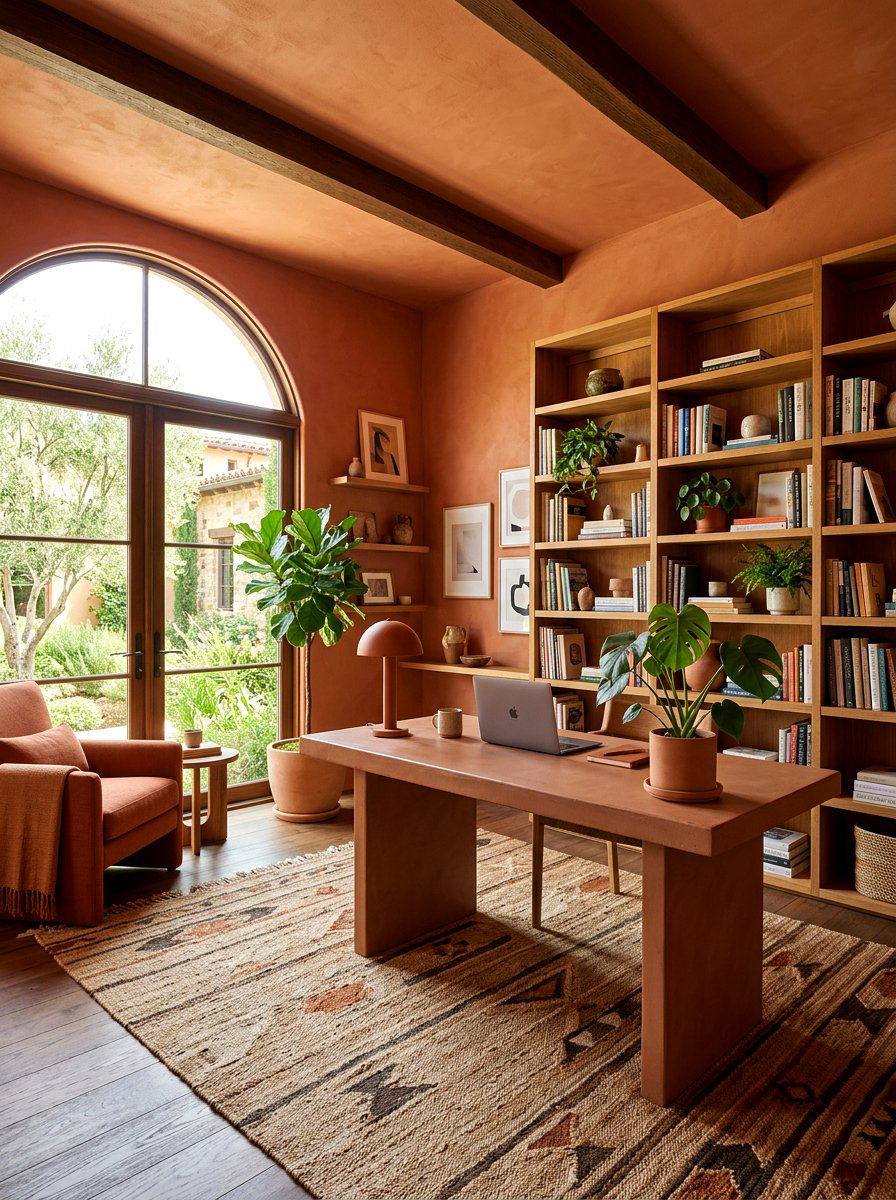 30 Color Drenched Office Ideas to Boost Focus and Style