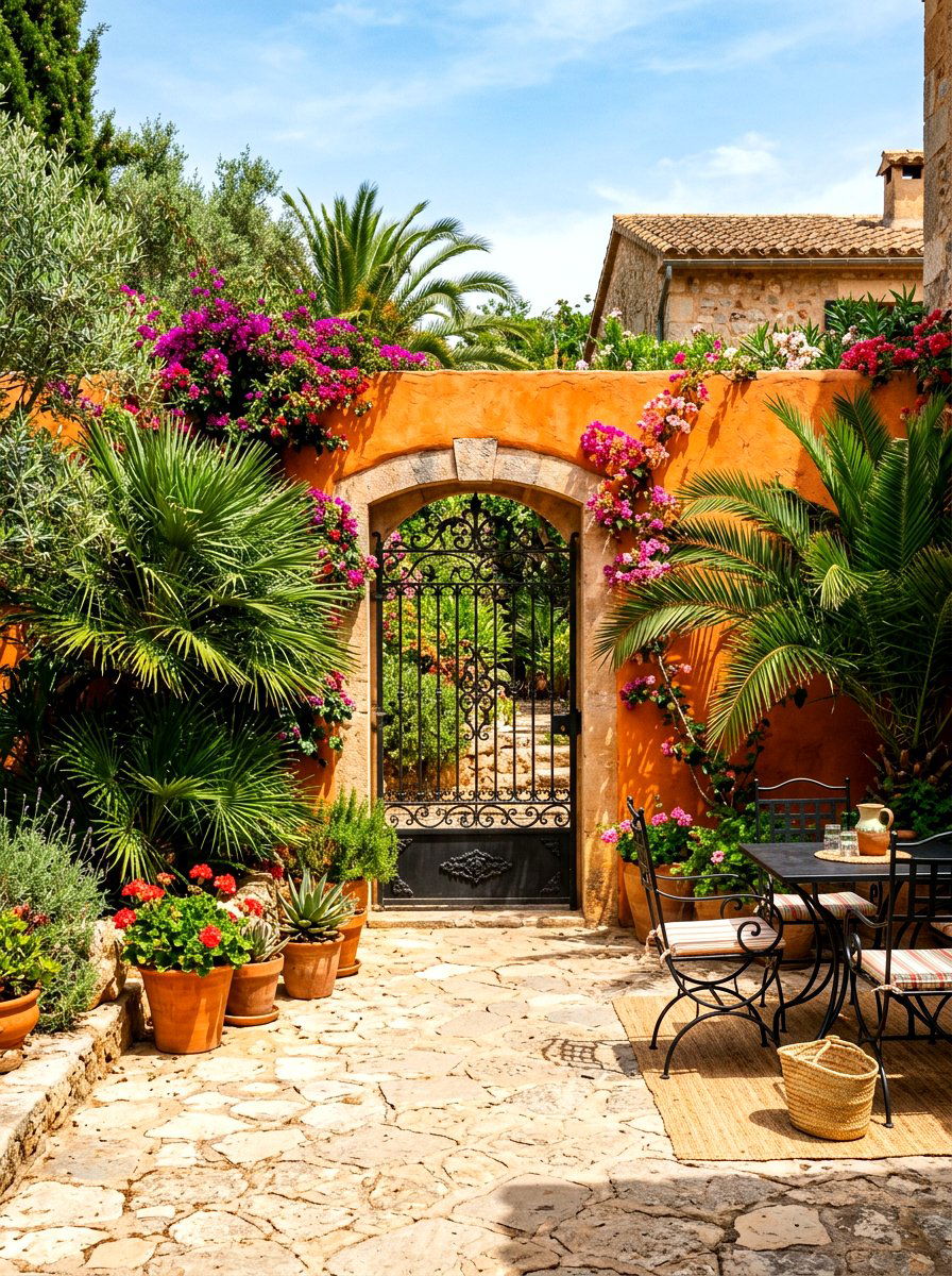 Terracotta Orange Fence - 30 fence paint ideas