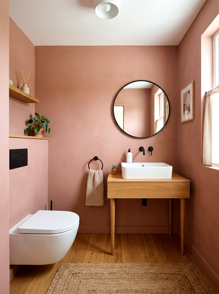 Terracotta Paint Colors Powder Room - 30 terracotta powder room ideas