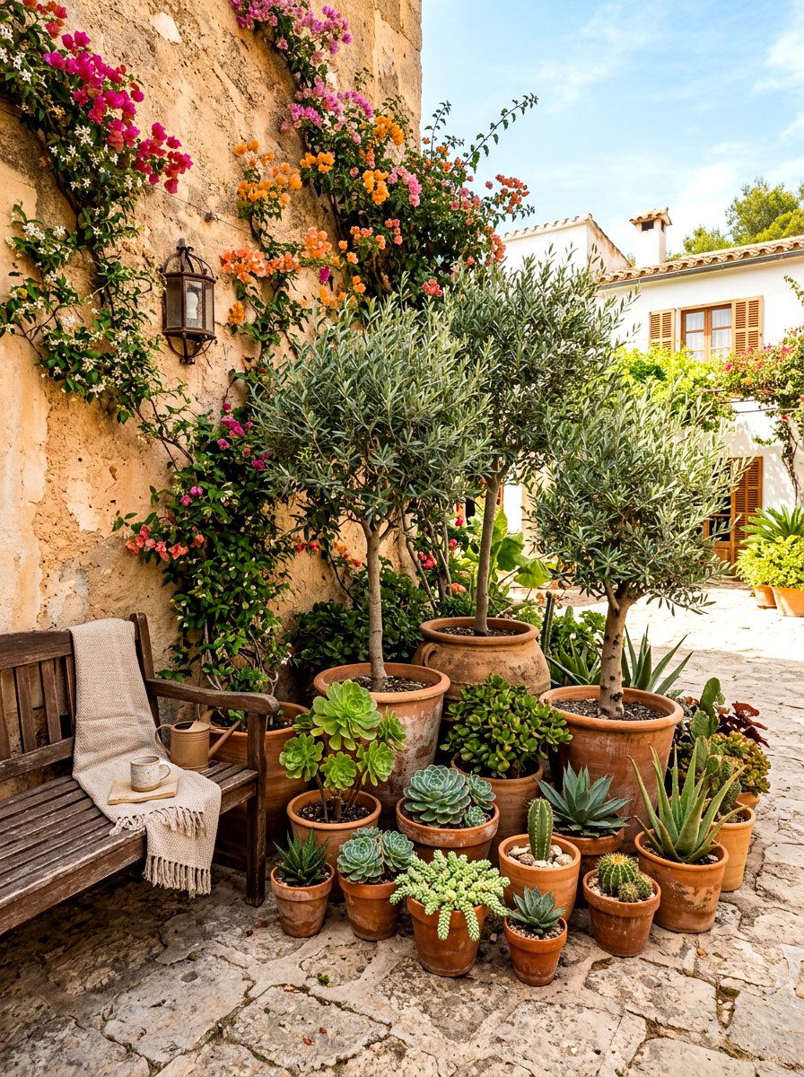 Terracotta Plant Corner - 30 plant corner styling ideas