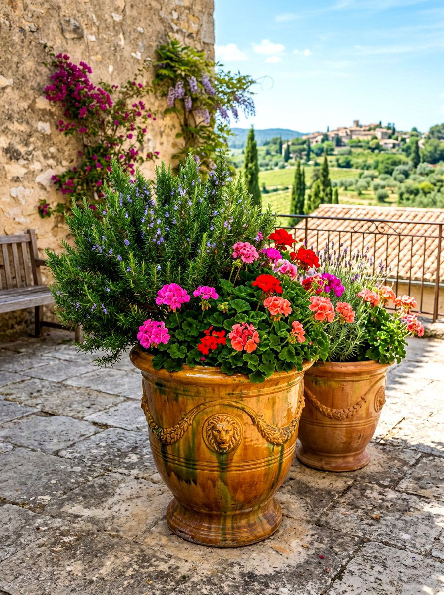 Terracotta Planters - 30 French country garden ideas