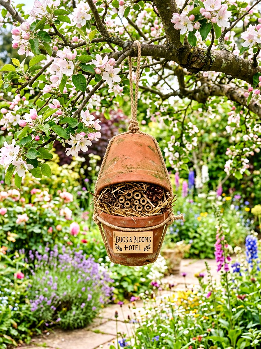 Terracotta Pot Bug Hotel - 30 insect hotel ideas