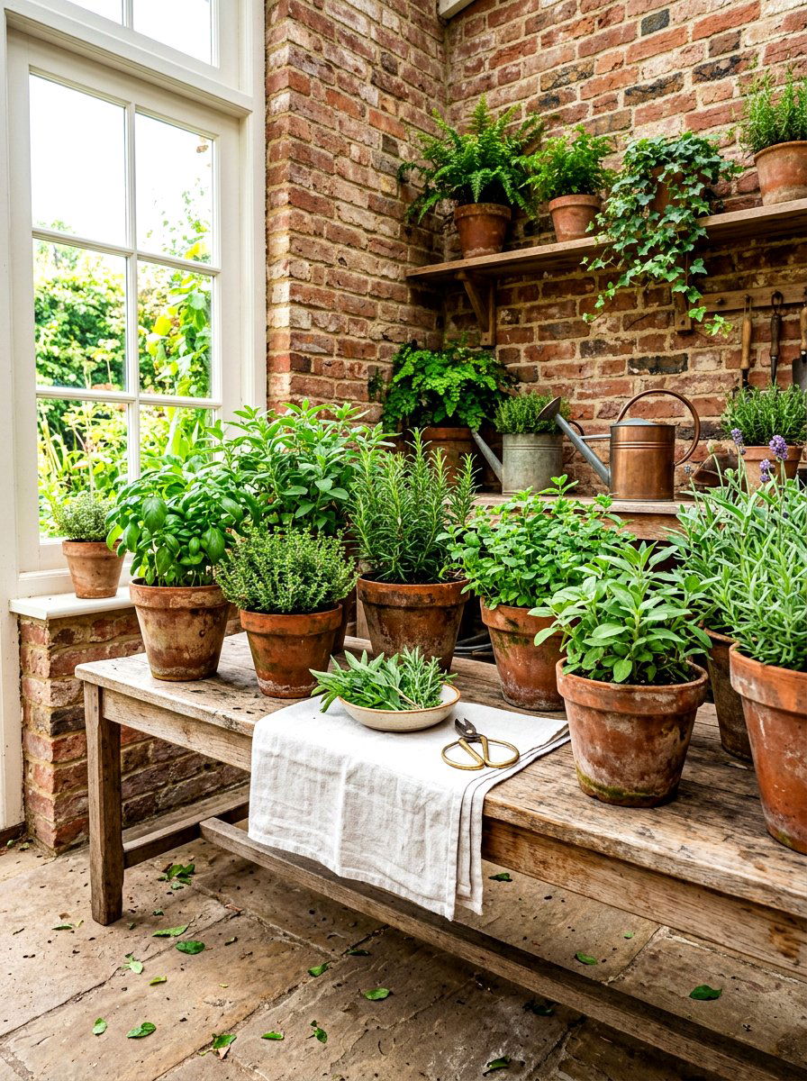 Terracotta Pot Decor - 30 spring brunch table ideas
