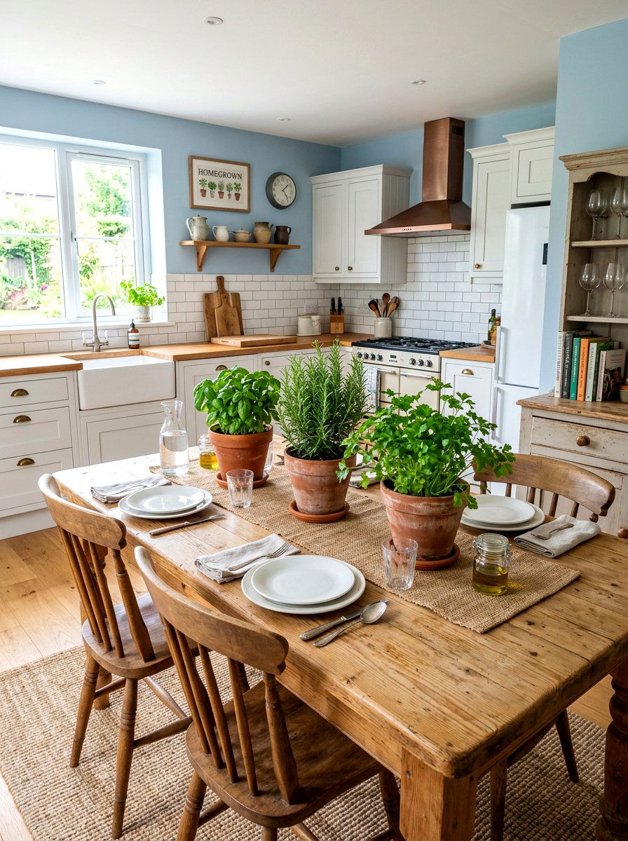 Terracotta Pots - 30 dining room centerpiece ideas