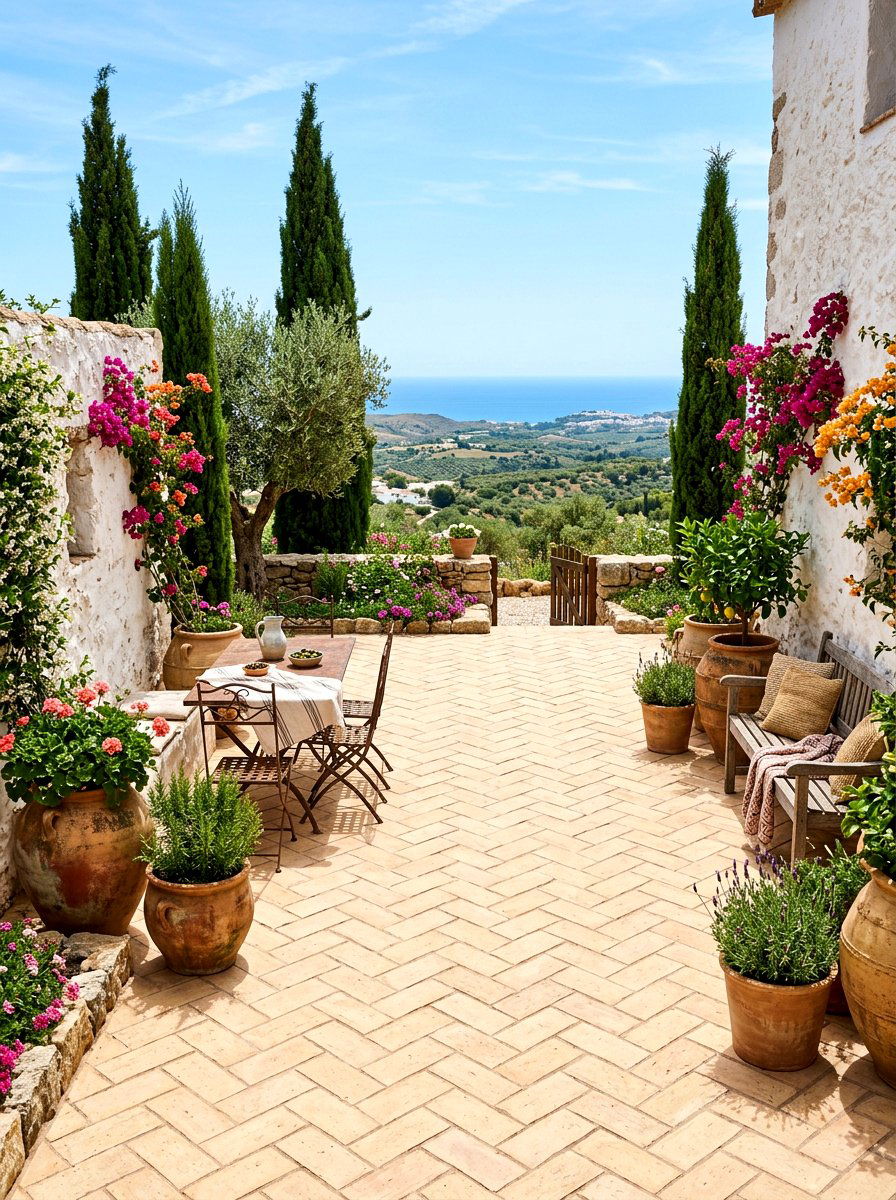 Terracotta Sand Toned Patio - 30 sand toned patio ideas