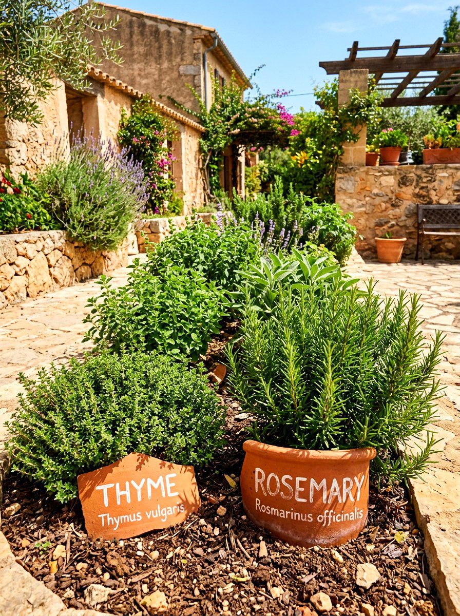 Terracotta Shard Label - 30 herb garden marker ideas