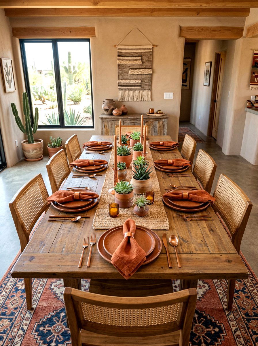 Terracotta Table Decor - 30 collected tablescape ideas aesthetic