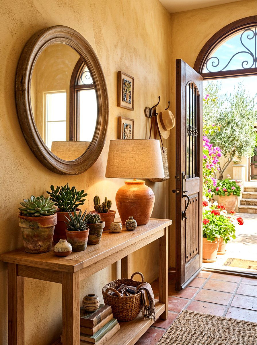 Terracotta Table Lamp - 30 console table lamp ideas