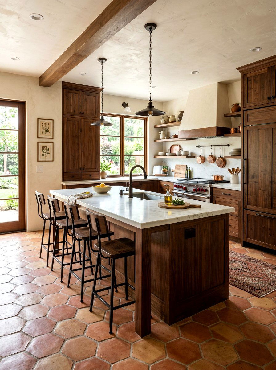 Terracotta Tile Flooring - 30 Spanish style kitchen ideas