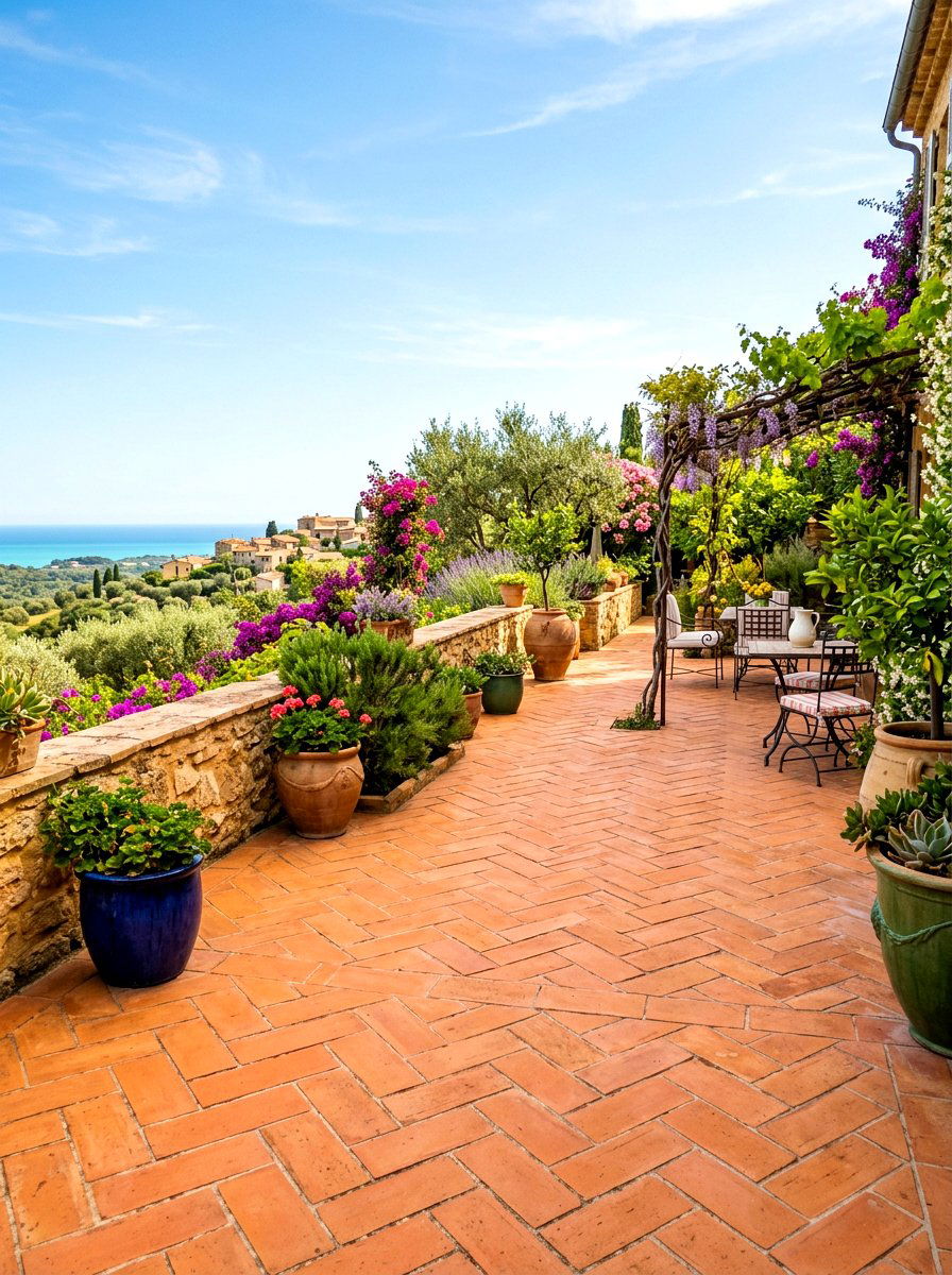Terracotta Tile Patio - 30 Tuscan patio ideas