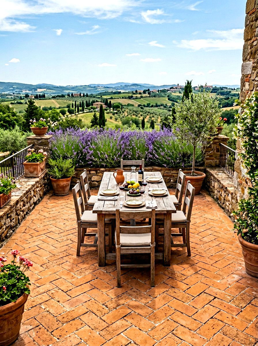 Terracotta Tile Terrace - 30 Mediterranean backyard ideas