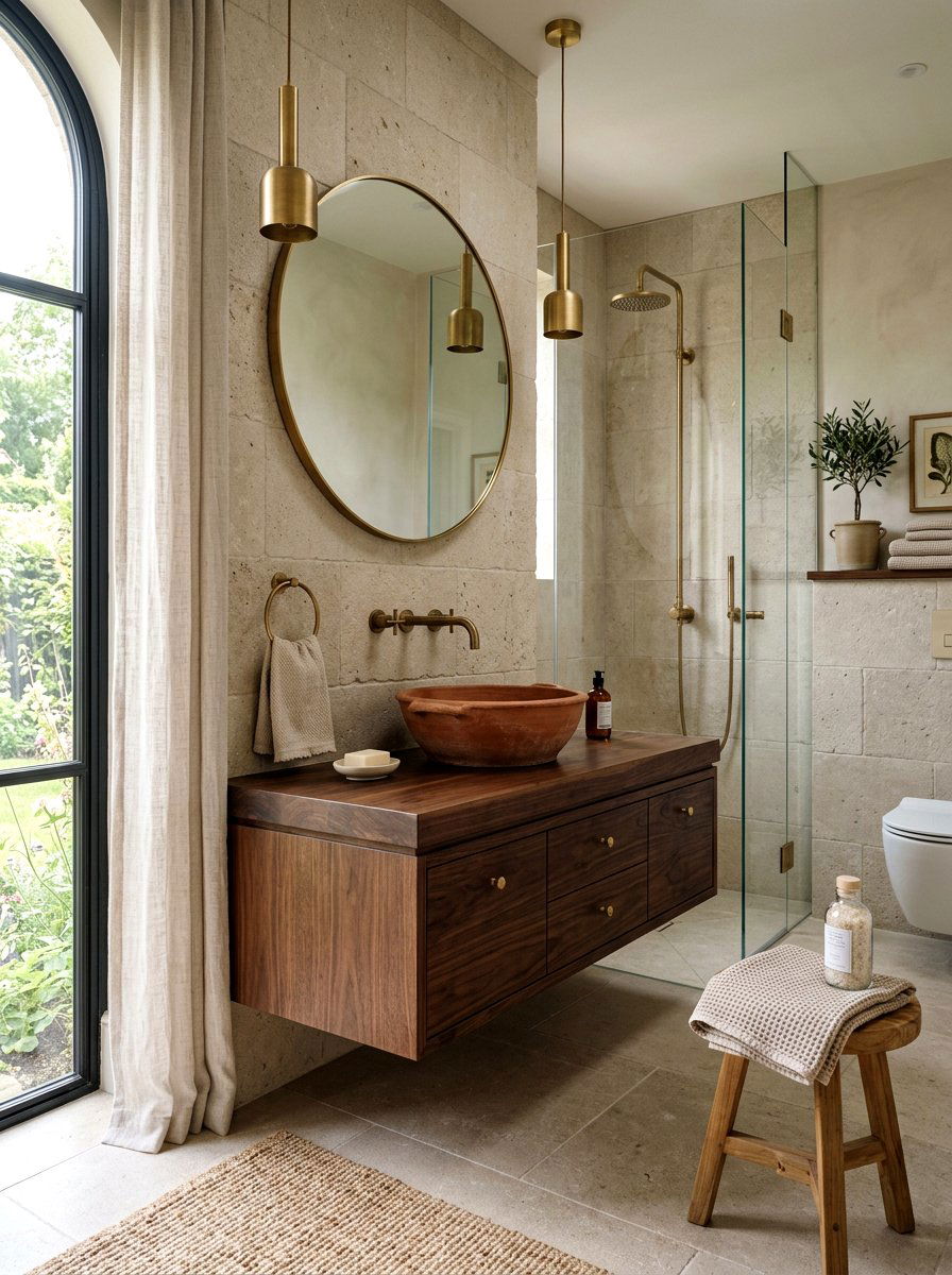 Terracotta Vessel Sink - 30 terracotta bathroom ideas