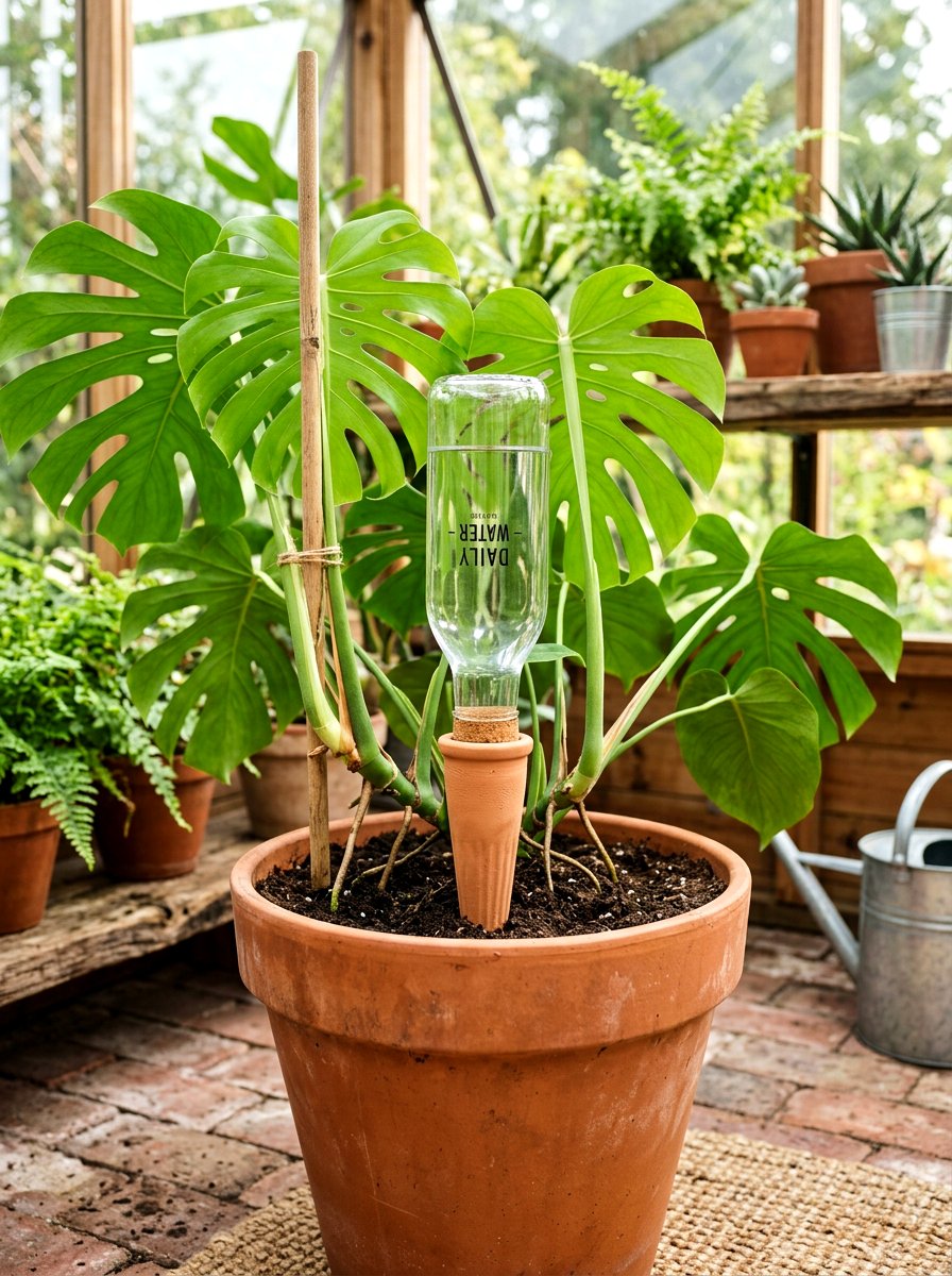 Terracotta Watering Spike - 30 greenhouse watering ideas