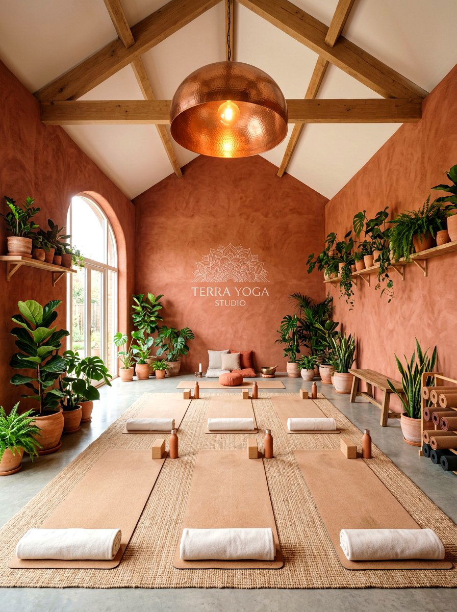 Terracotta Yoga Studio - 30 yoga room ideas