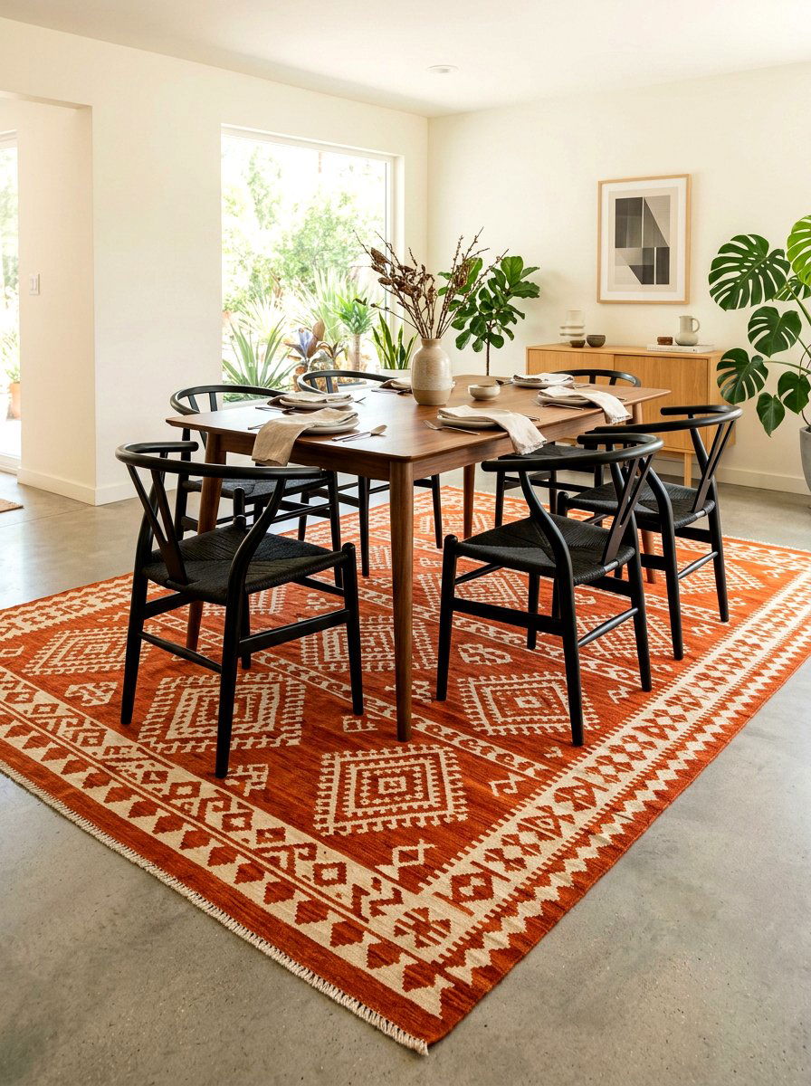 Terracotta area rug - 30 terracotta decor ideas