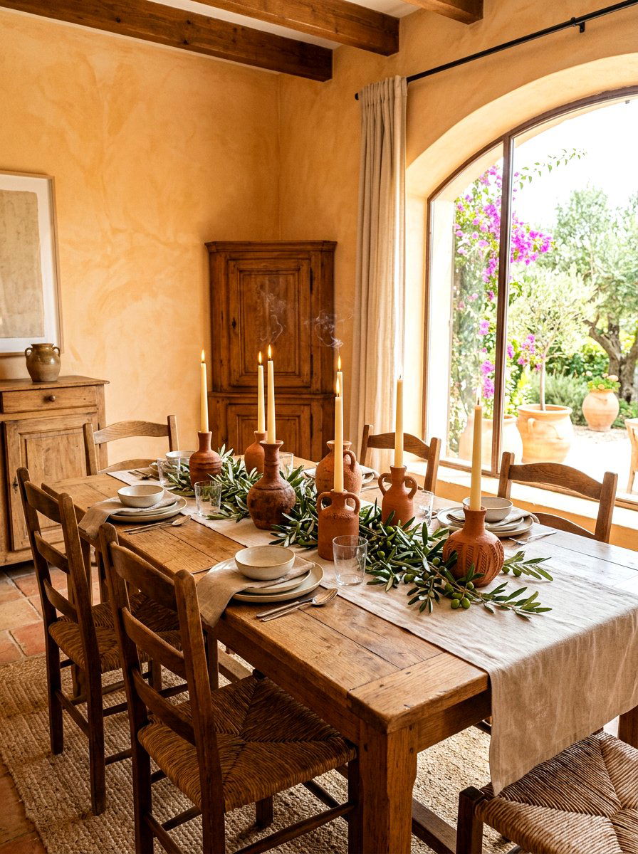 Terracotta candle holder dining room aesthetic - 30 candlelit dining room ideas aesthetic