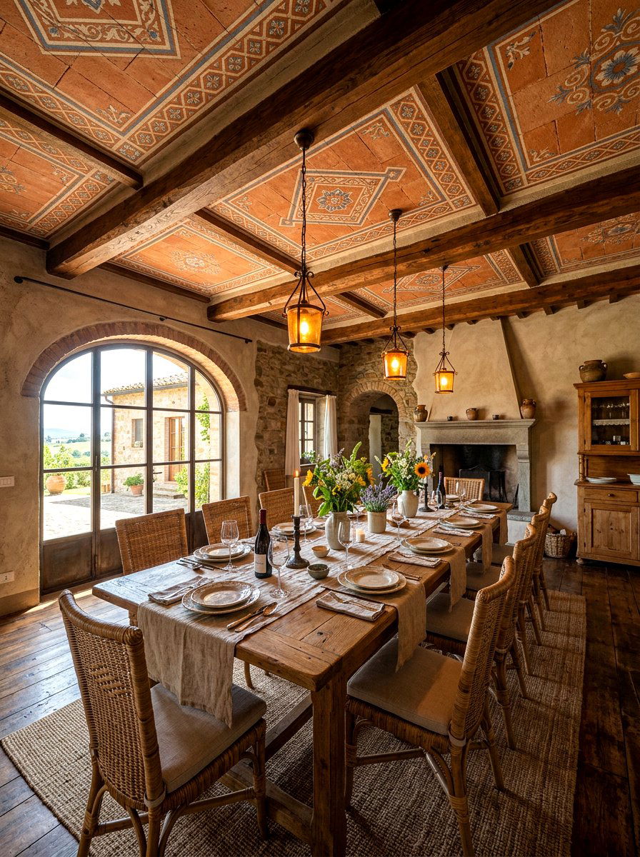 Terracotta ceiling - 30 painted ceiling ideas