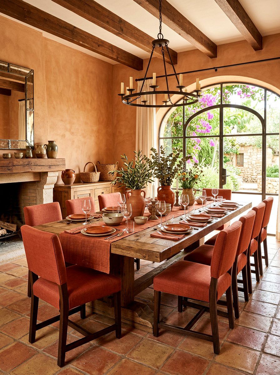 Terracotta dining room - 30 terracotta decor ideas