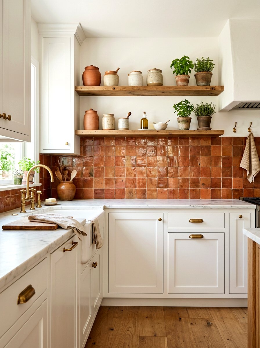 Terracotta kitchen backsplash - 30 terracotta decor ideas