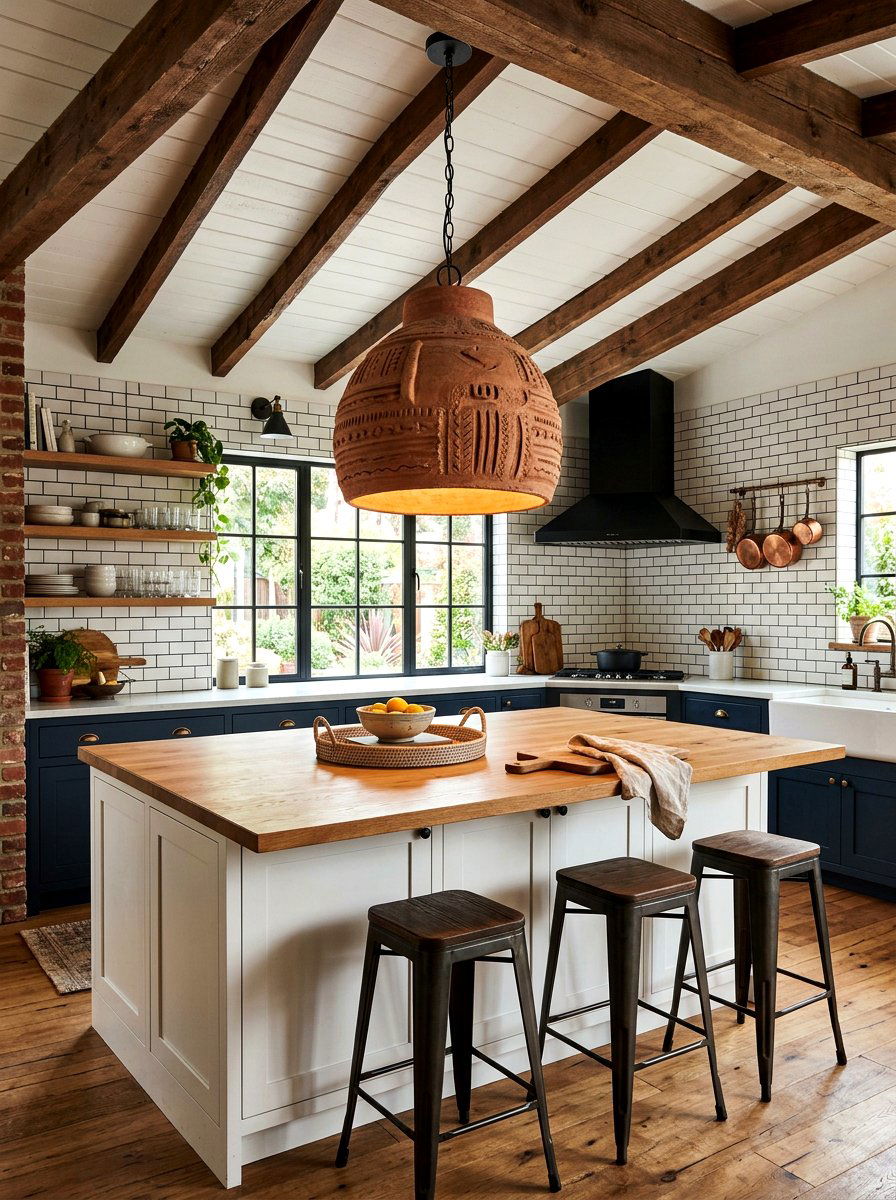 Terracotta pendant light - 30 terracotta decor ideas
