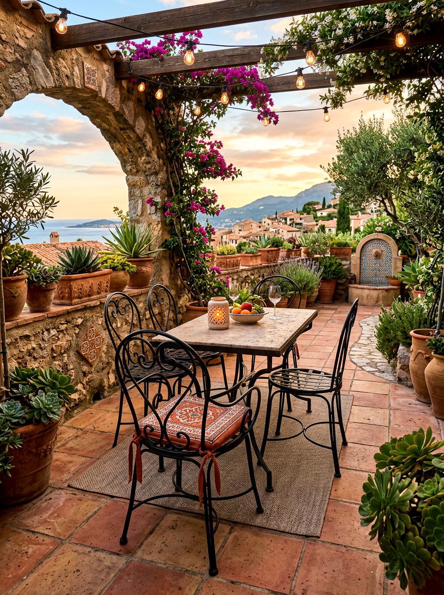 Terracotta seat pad - 30 boho patio cushion ideas