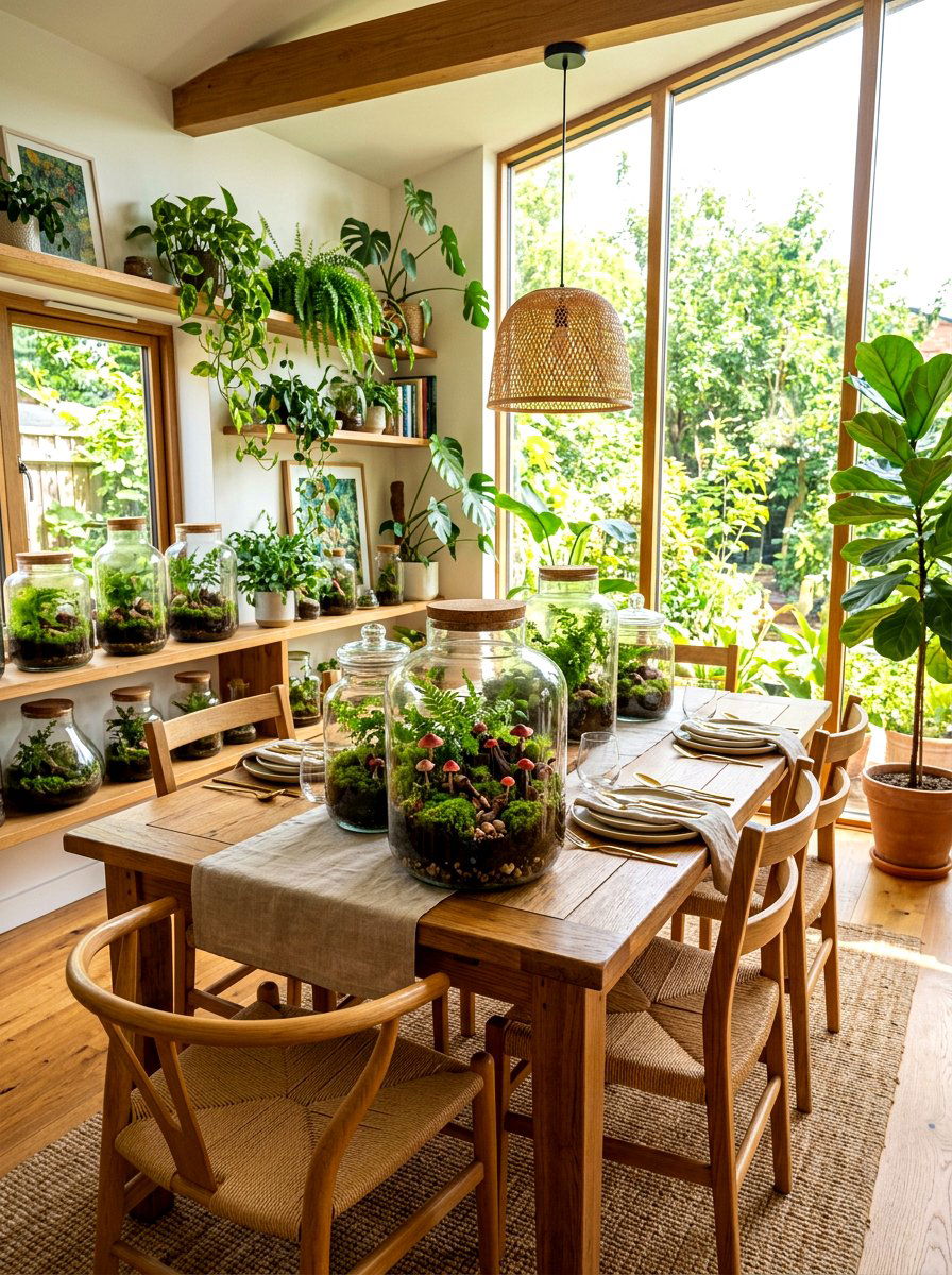 Terrarium Dining Room - 30 mushroom dining room ideas