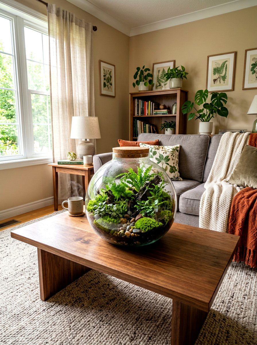 Terrarium coffee table - 30 indoor plant decor ideas