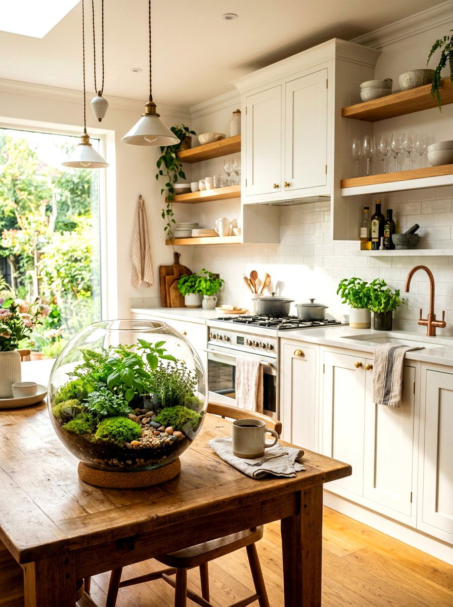 Terrarium herb garden indoor - 30 kitchen herb garden ideas